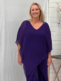 Nessa Purple Evening Top