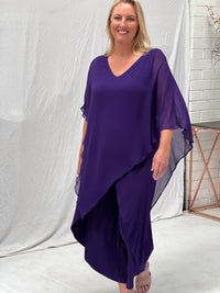 Nessa Purple Evening Top