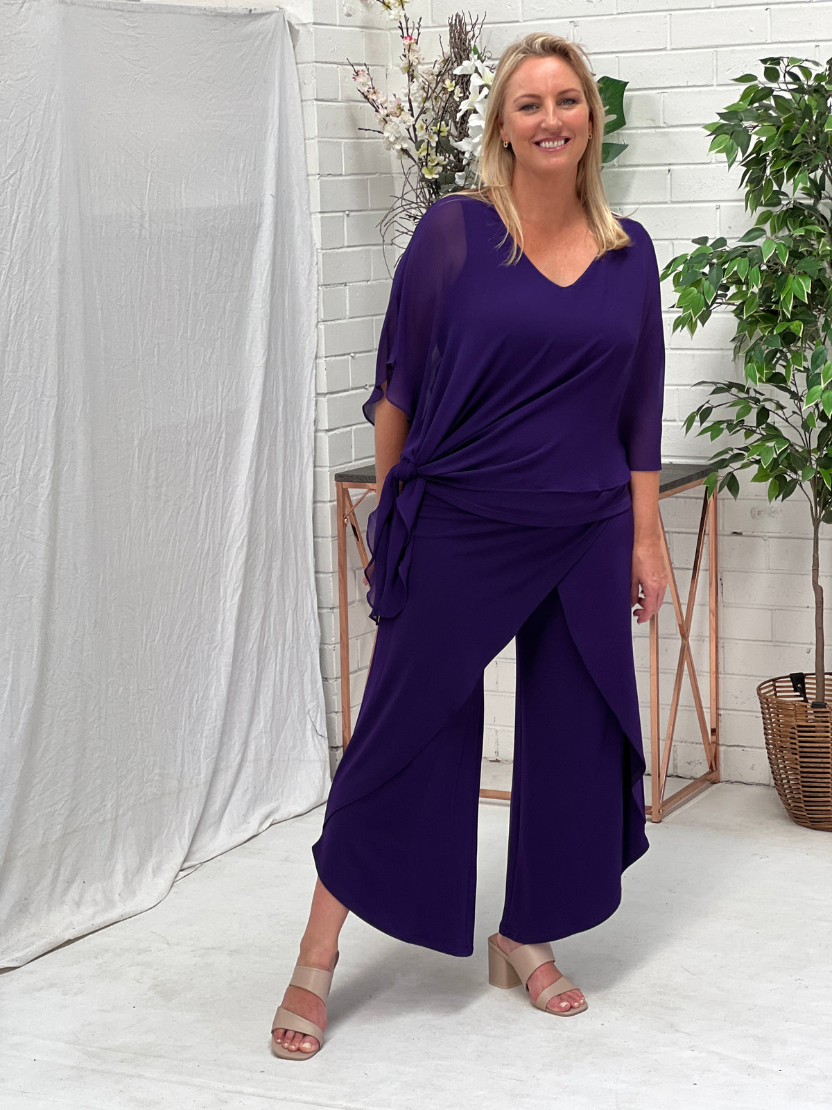 Nessa Purple Evening Top