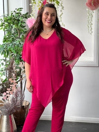 Nessa Fuchsia Evening Top