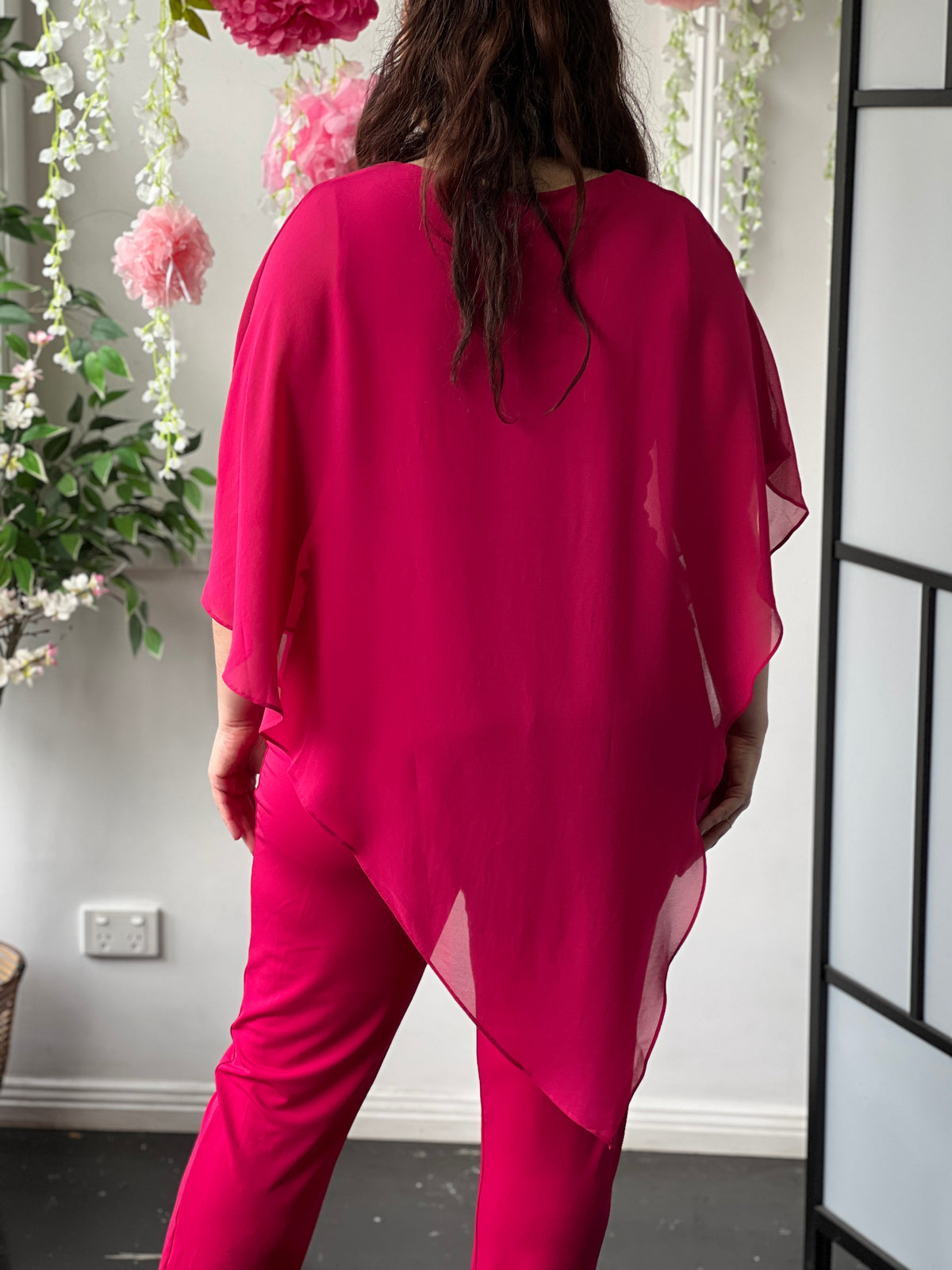 Nessa Fuchsia Evening Top
