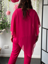 Nessa Fuchsia Evening Top