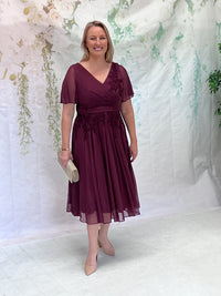 Idalia Burgundy Event Dress
