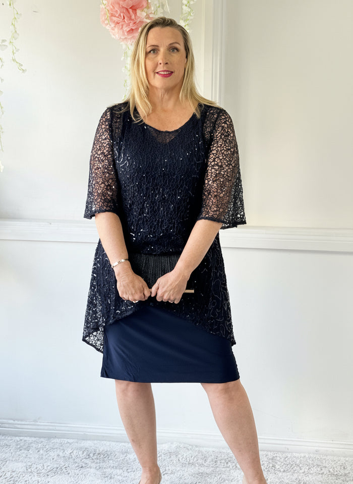 Indiana Navy Sequin 2 Piece Set