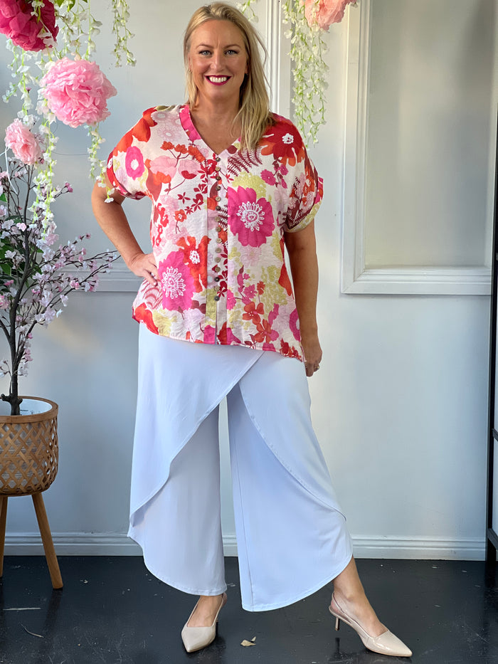 Izzy Pink Floral Top