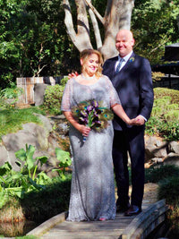 Payton Silver Sequin Evening Gown