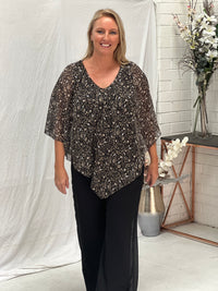 Kelly Black Floral Top