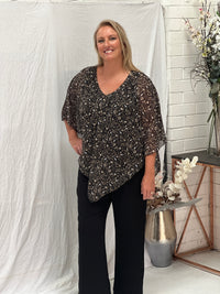 Kelly Black Floral Top