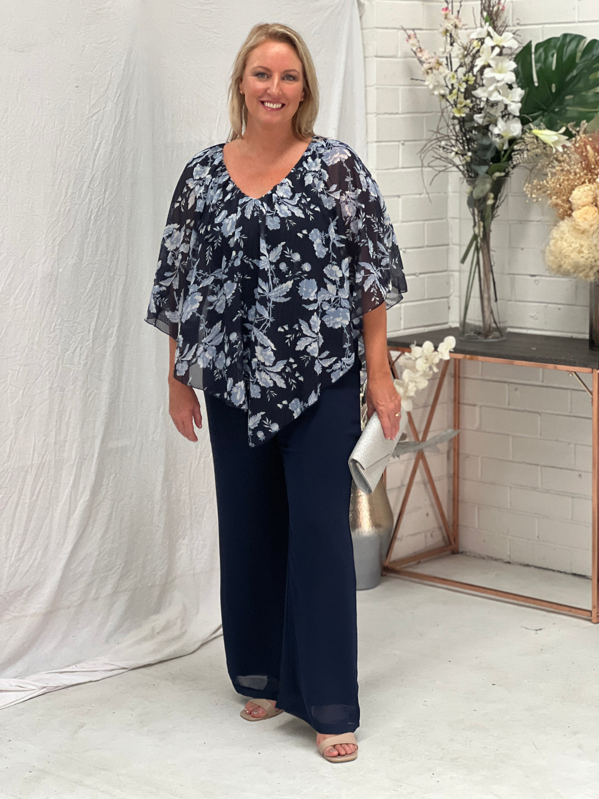 Kelly Navy Floral Top