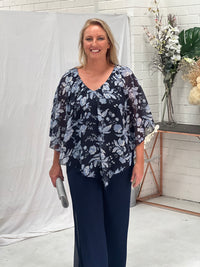 Kelly Navy Floral Top
