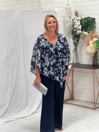 Kelly Navy Floral Top