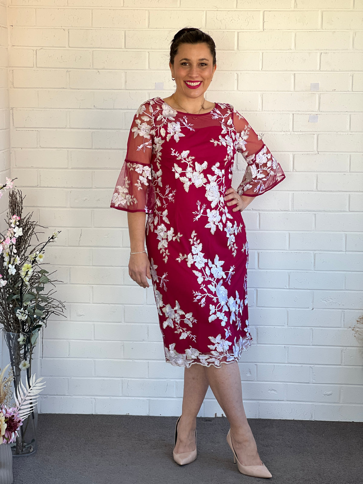 Lavinia Fuchsia Evening Dress