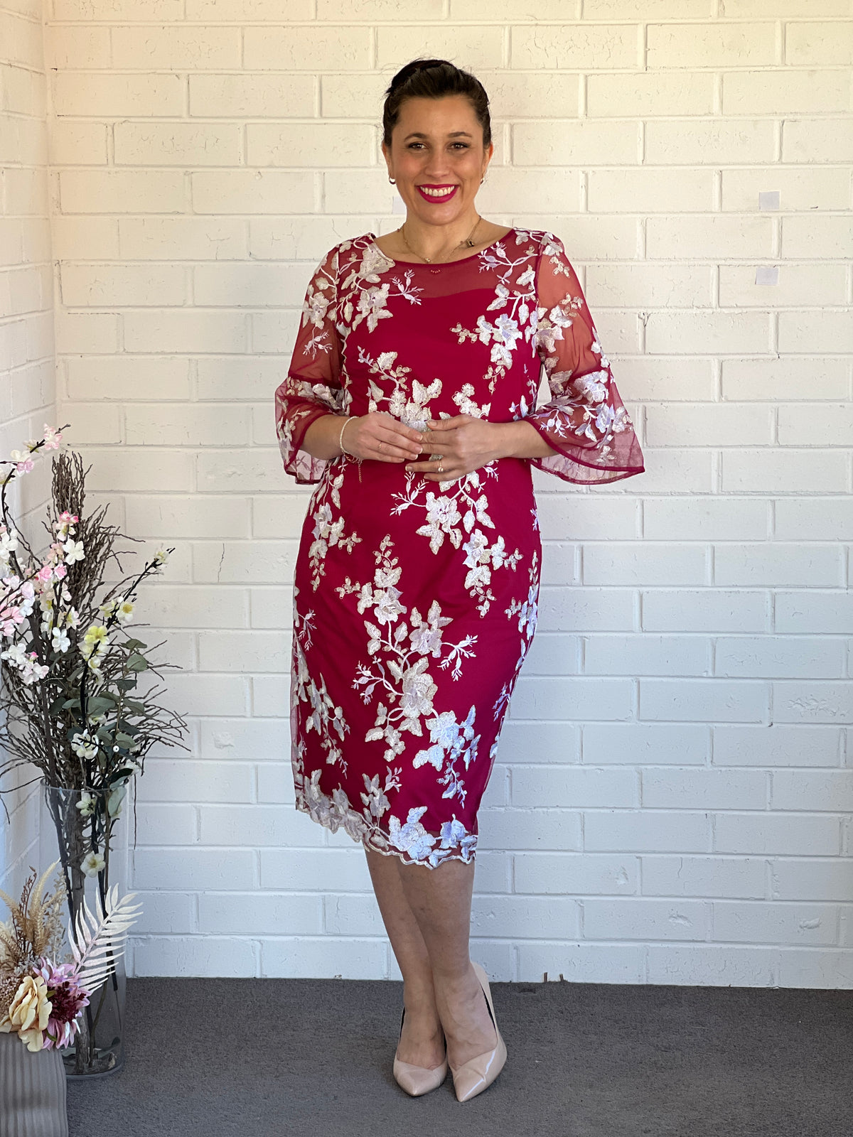 Lavinia Fuchsia Evening Dress