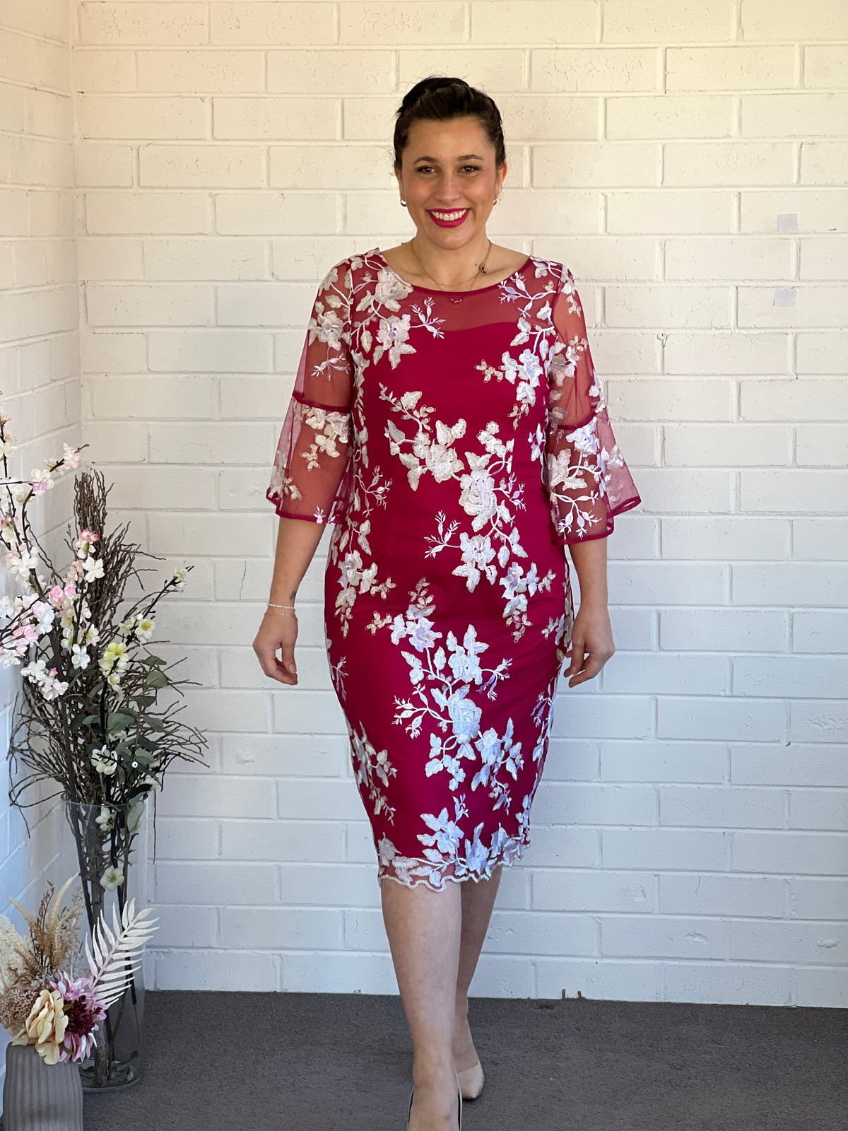 Lavinia Fuchsia Evening Dress