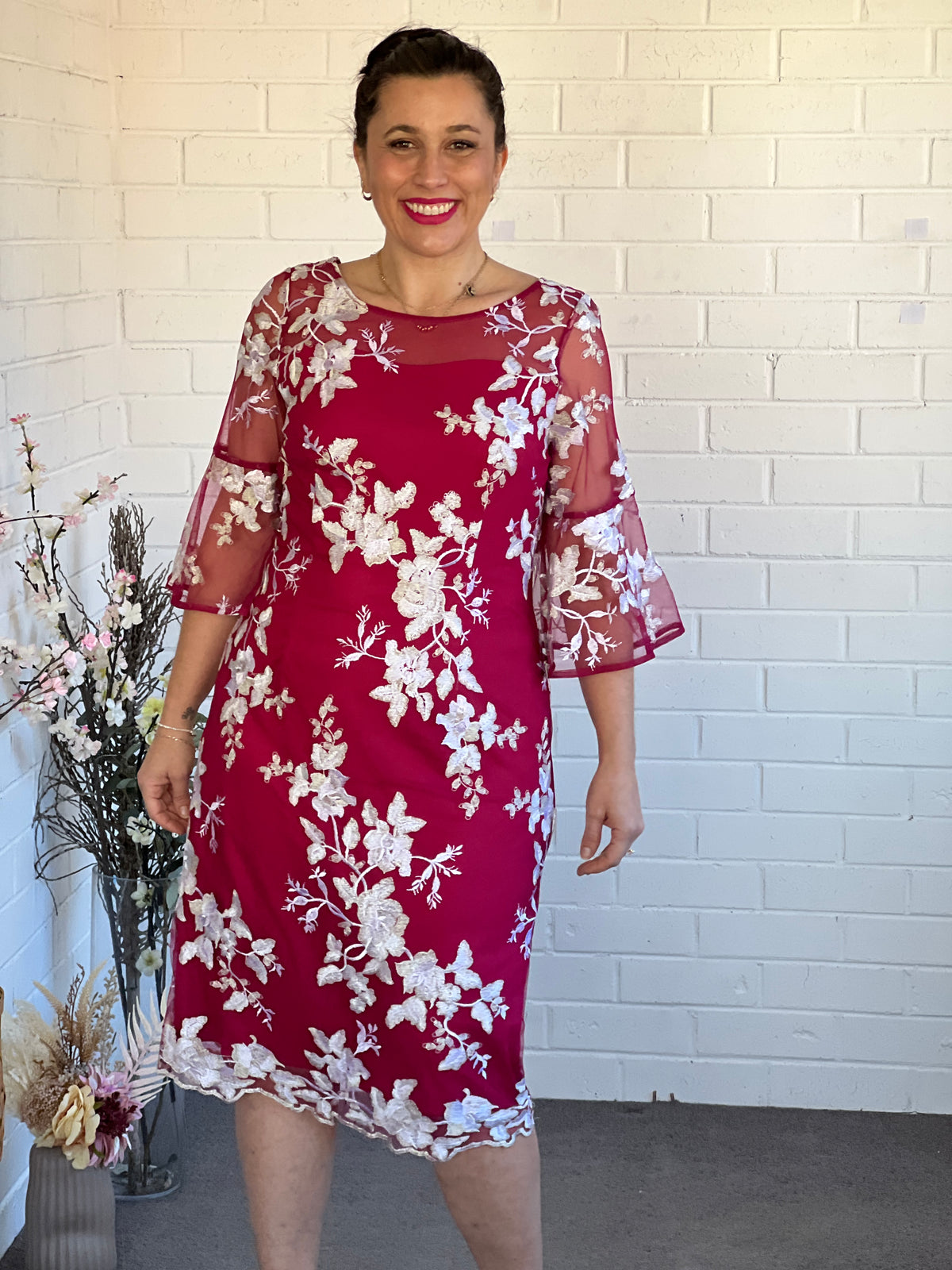 Lavinia Fuchsia Evening Dress