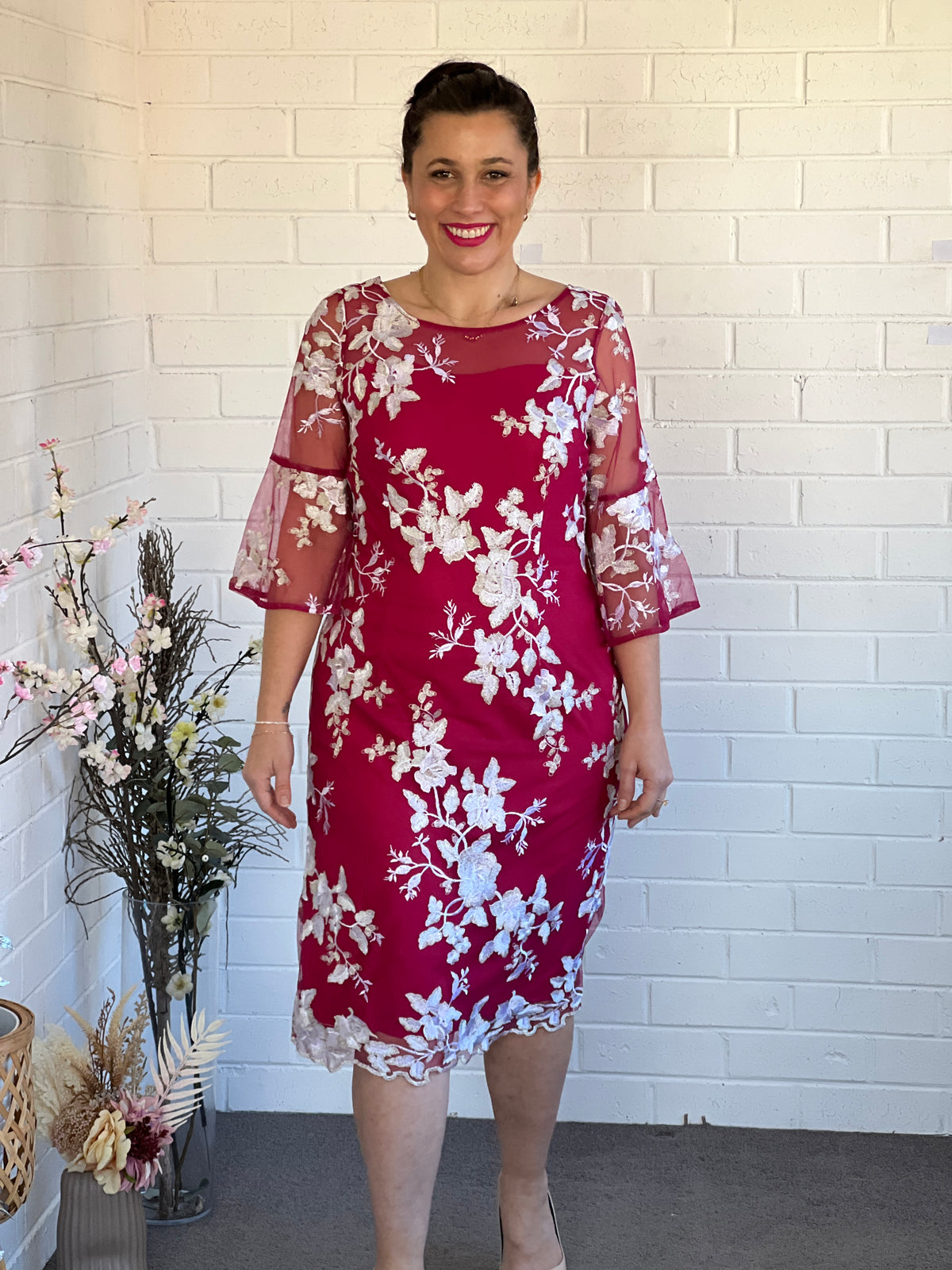 Lavinia Fuchsia Evening Dress