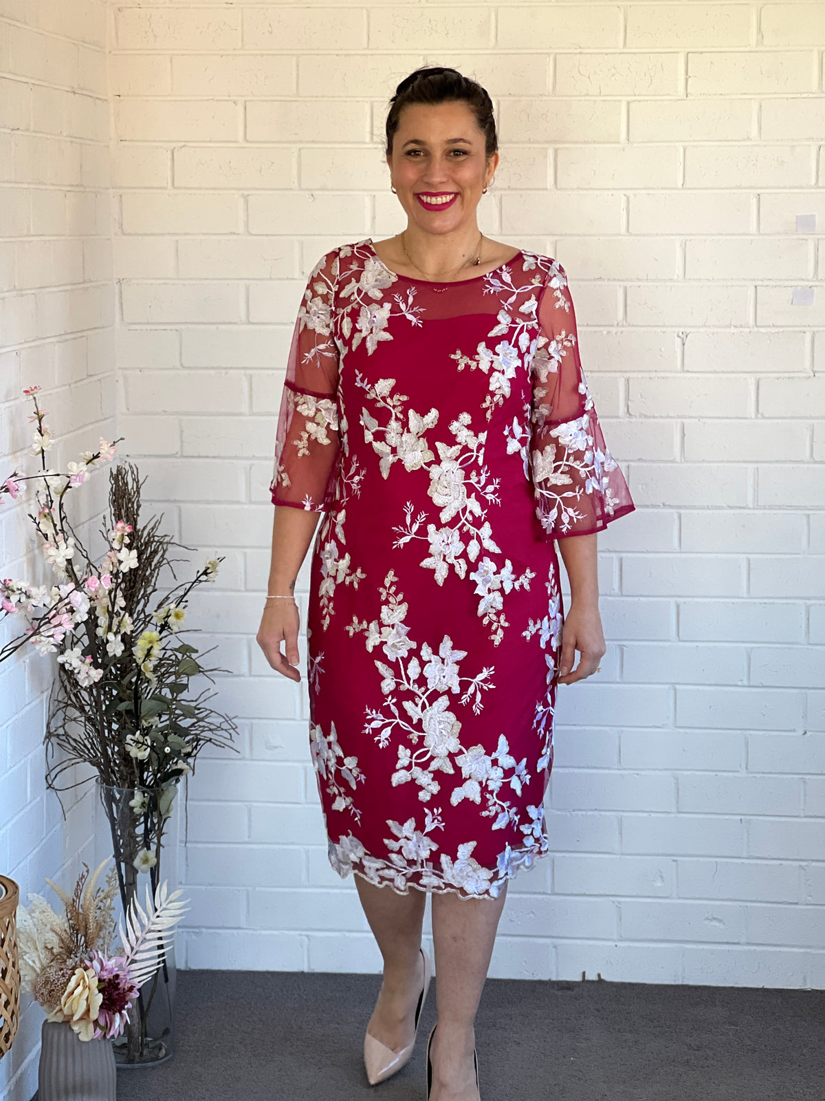 Lavinia Fuchsia Evening Dress