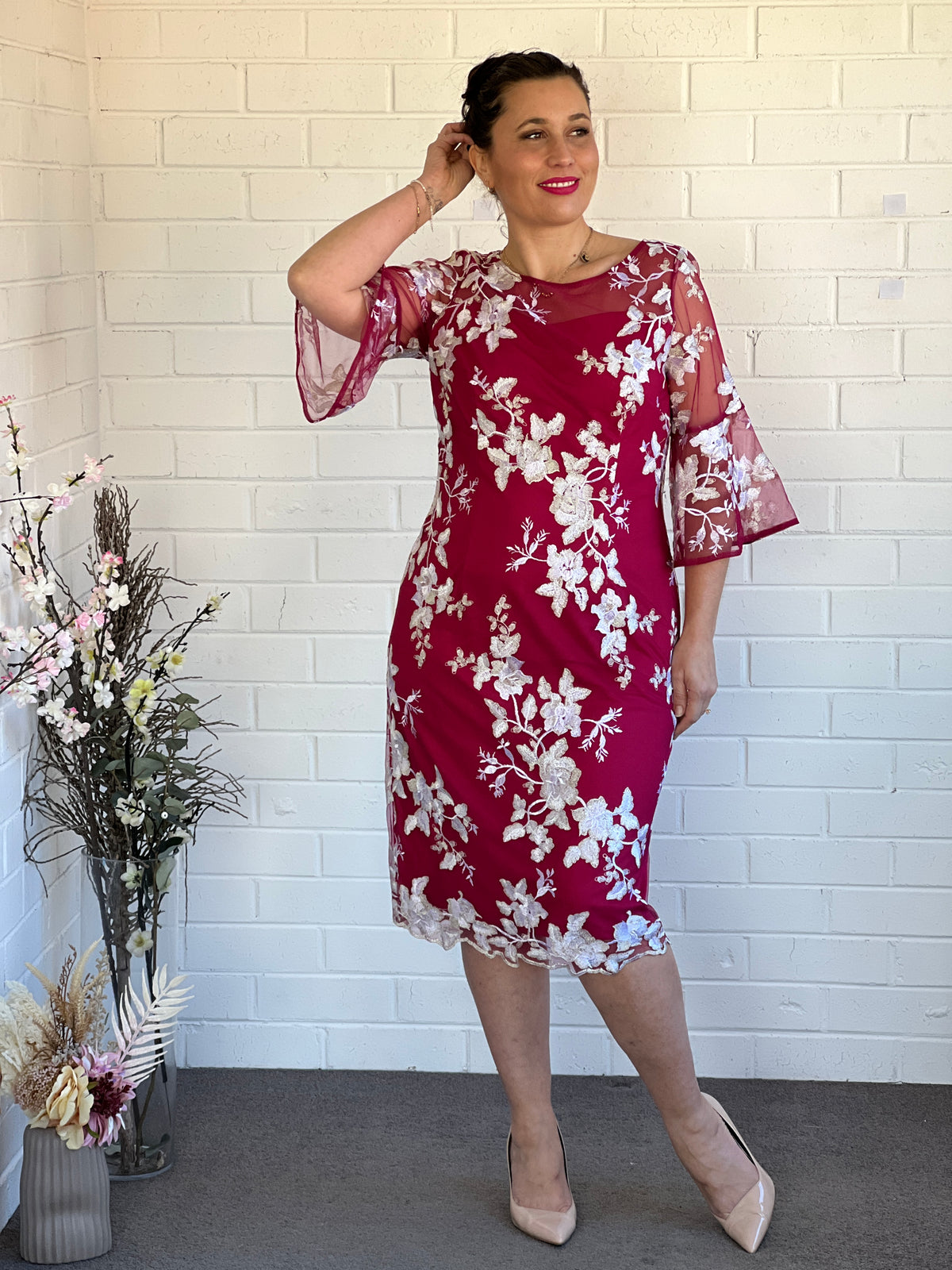 Lavinia Fuchsia Evening Dress