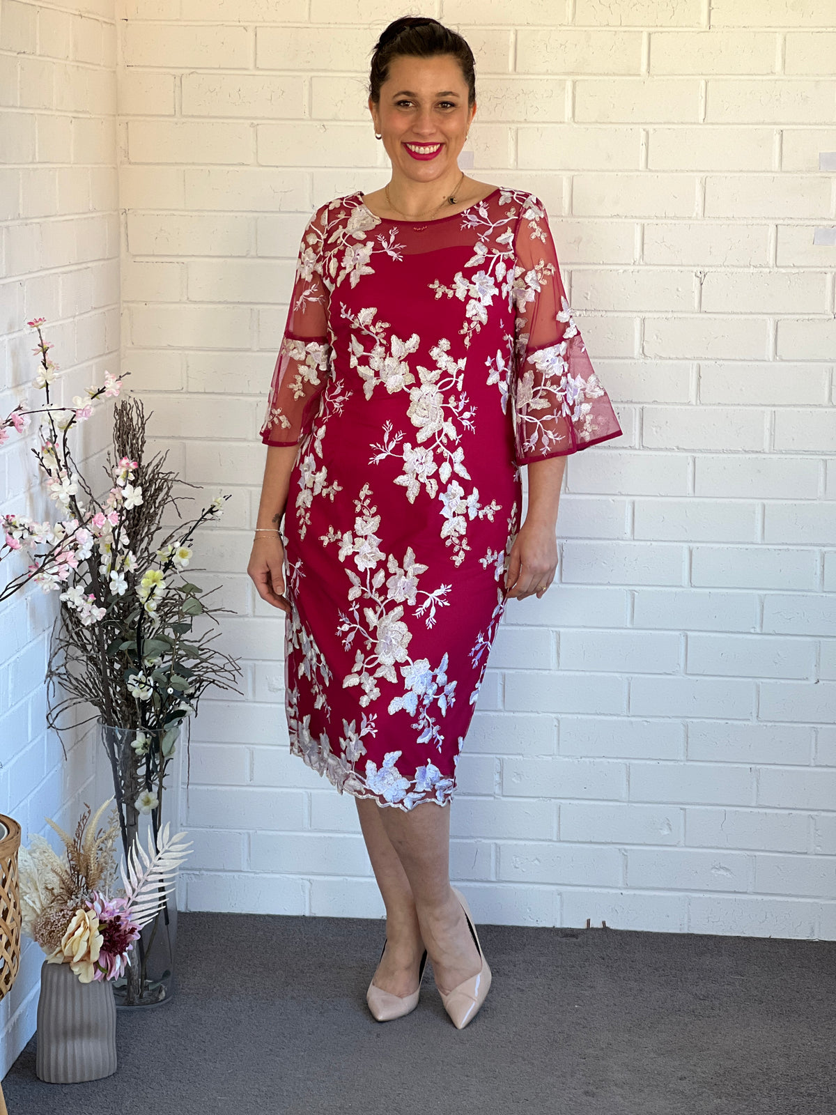 Lavinia Fuchsia Evening Dress