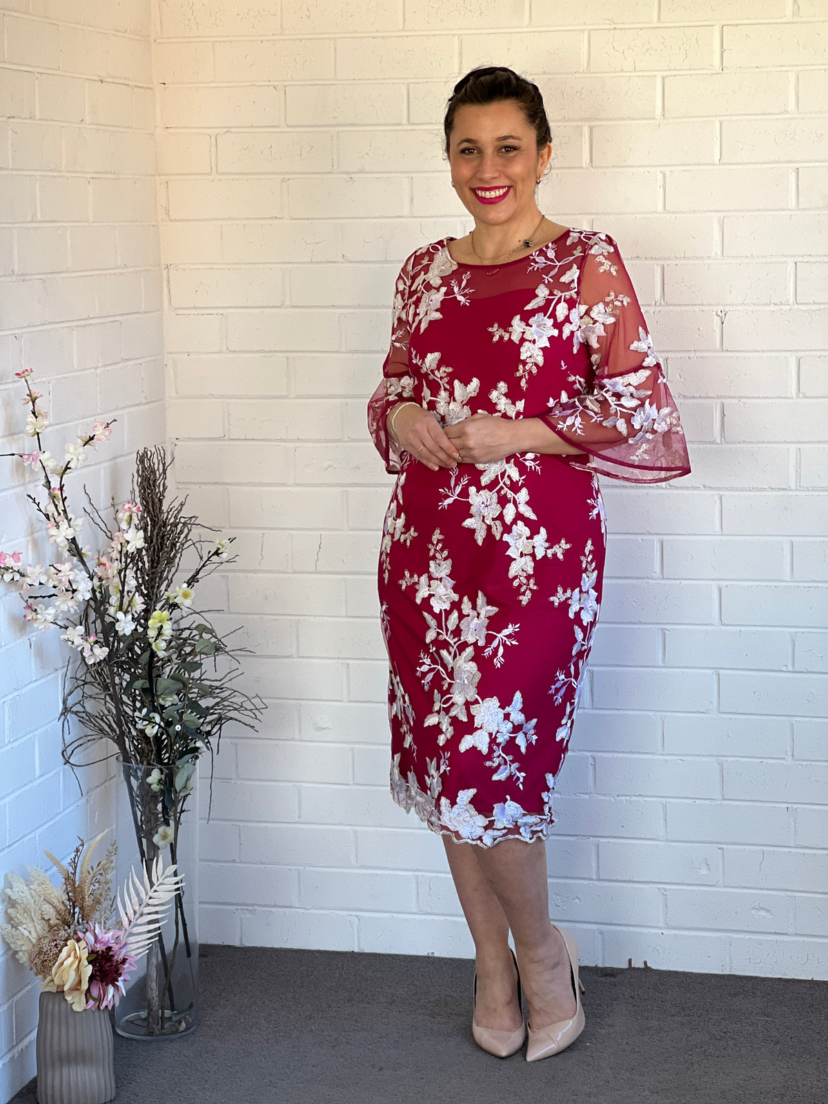 Lavinia Fuchsia Evening Dress