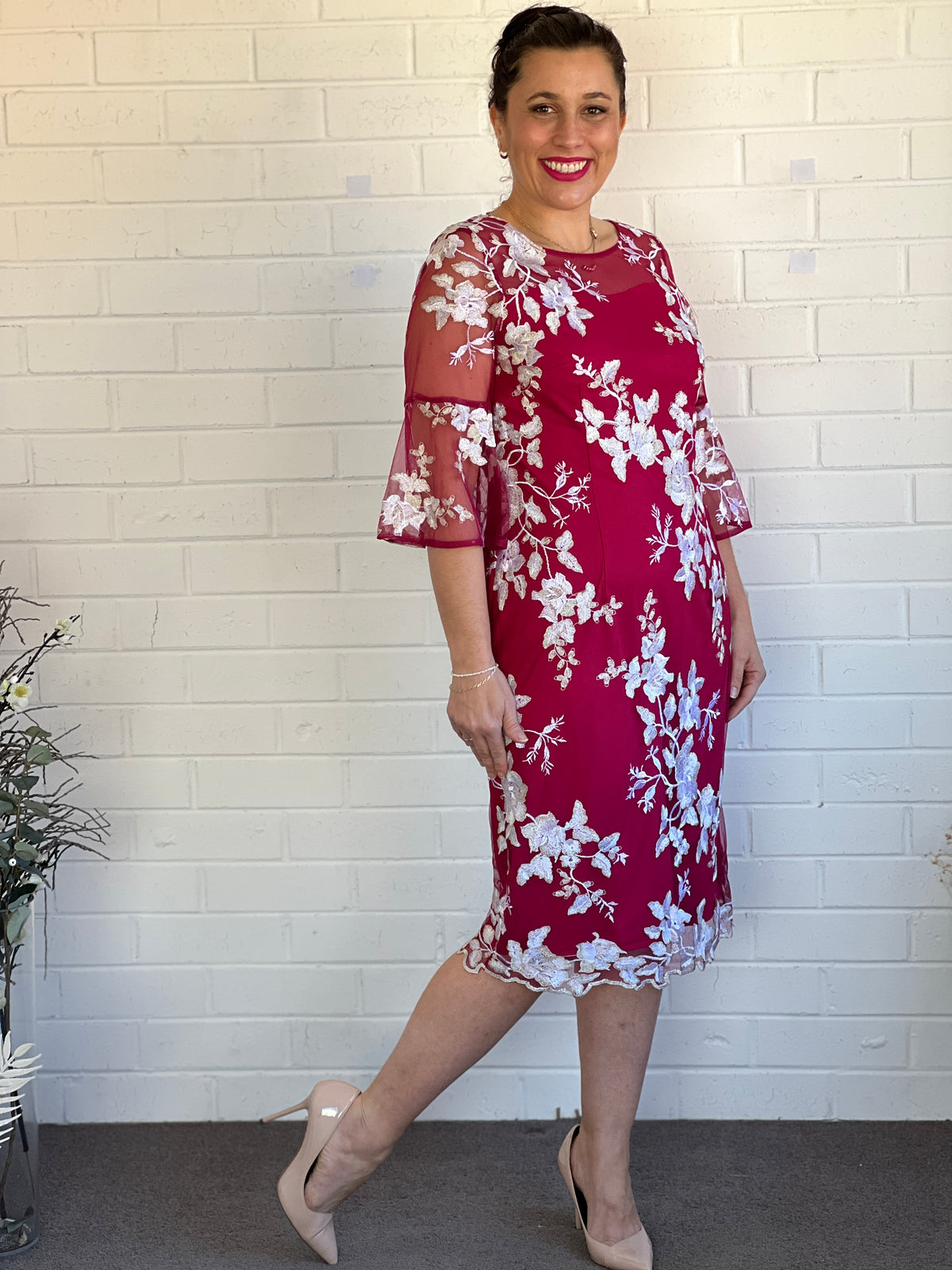 Lavinia Fuchsia Evening Dress