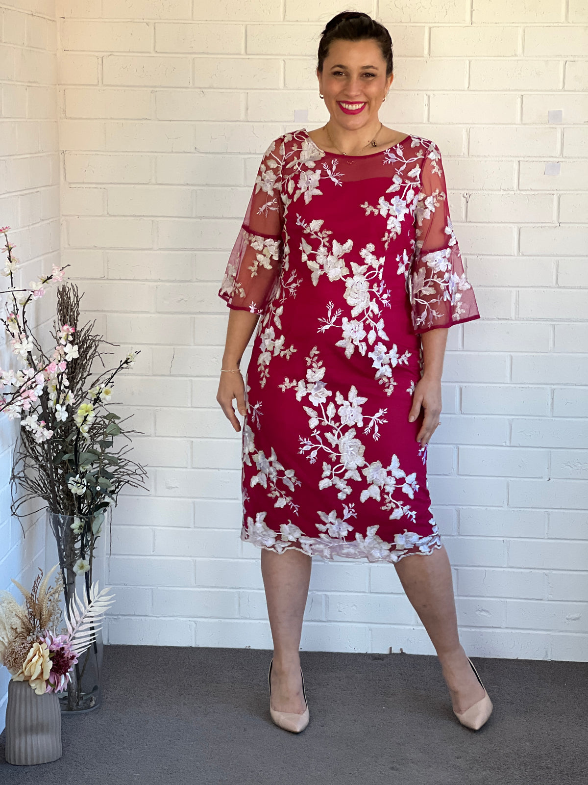 Lavinia Fuchsia Evening Dress