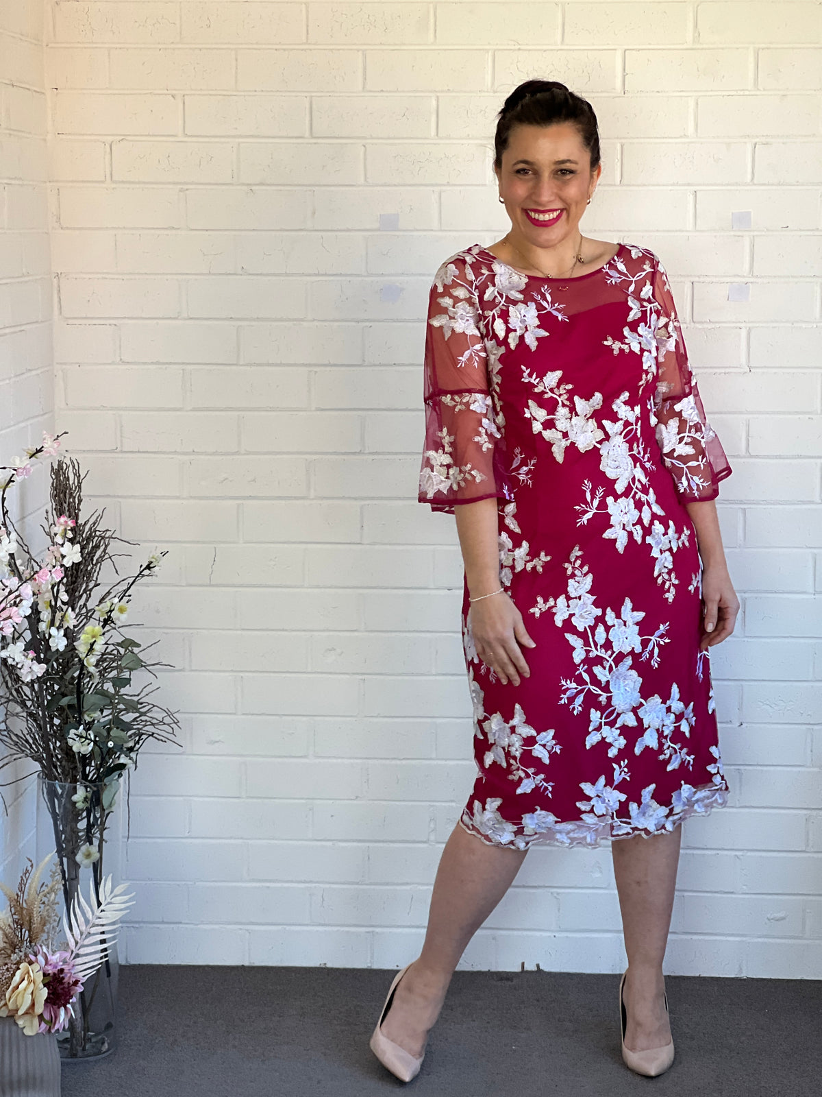 Lavinia Fuchsia Evening Dress