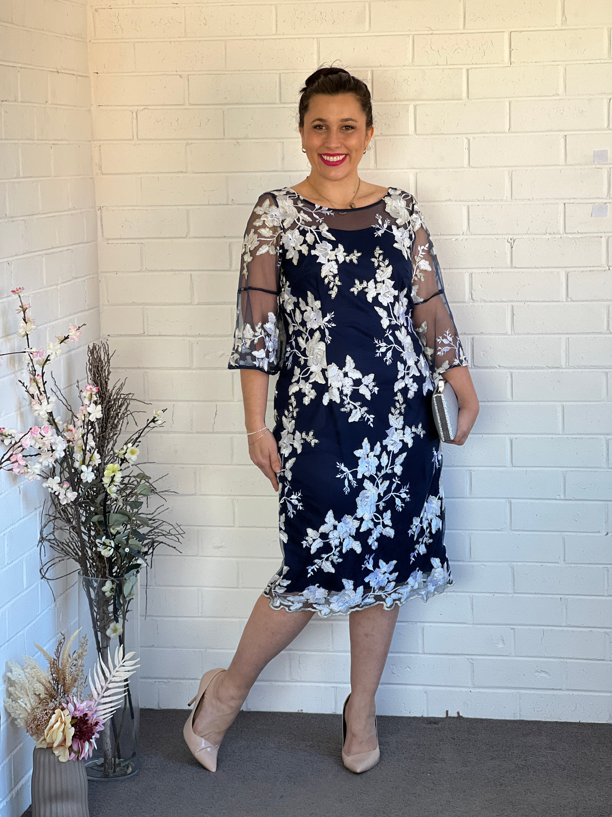 Lavinia Navy Evening Dress