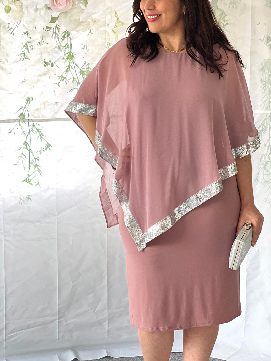 Weslyn Dusty Pink Goddess Dress