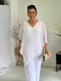 Nessa White Evening Top