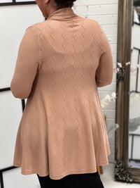 Olinda Beige Wool Knit Cardigan