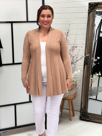 Olinda Beige Wool Knit Cardigan