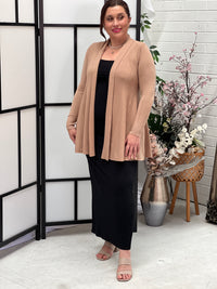 Olinda Beige Wool Knit Cardigan
