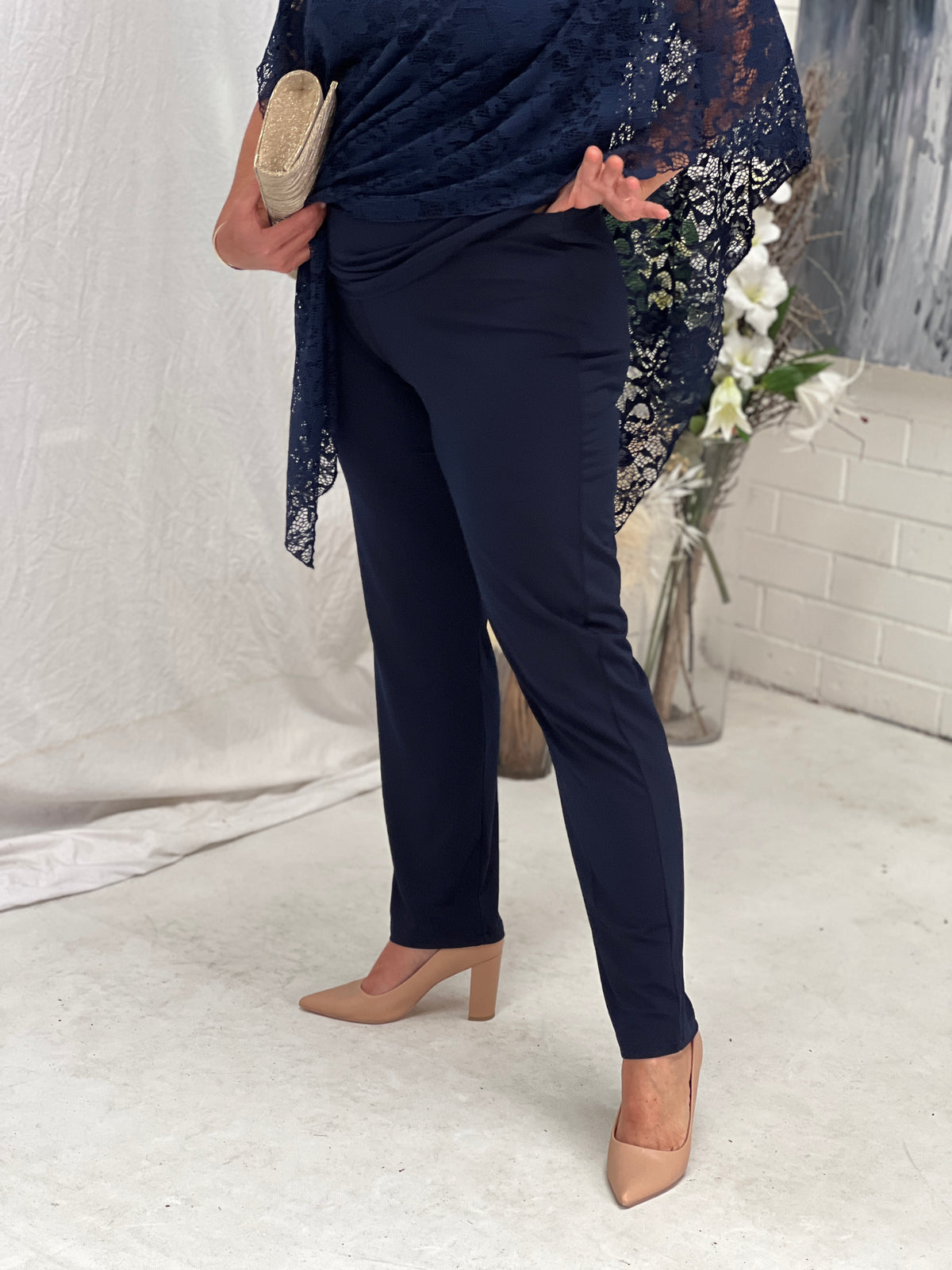 Juno Navy Jersey Pants