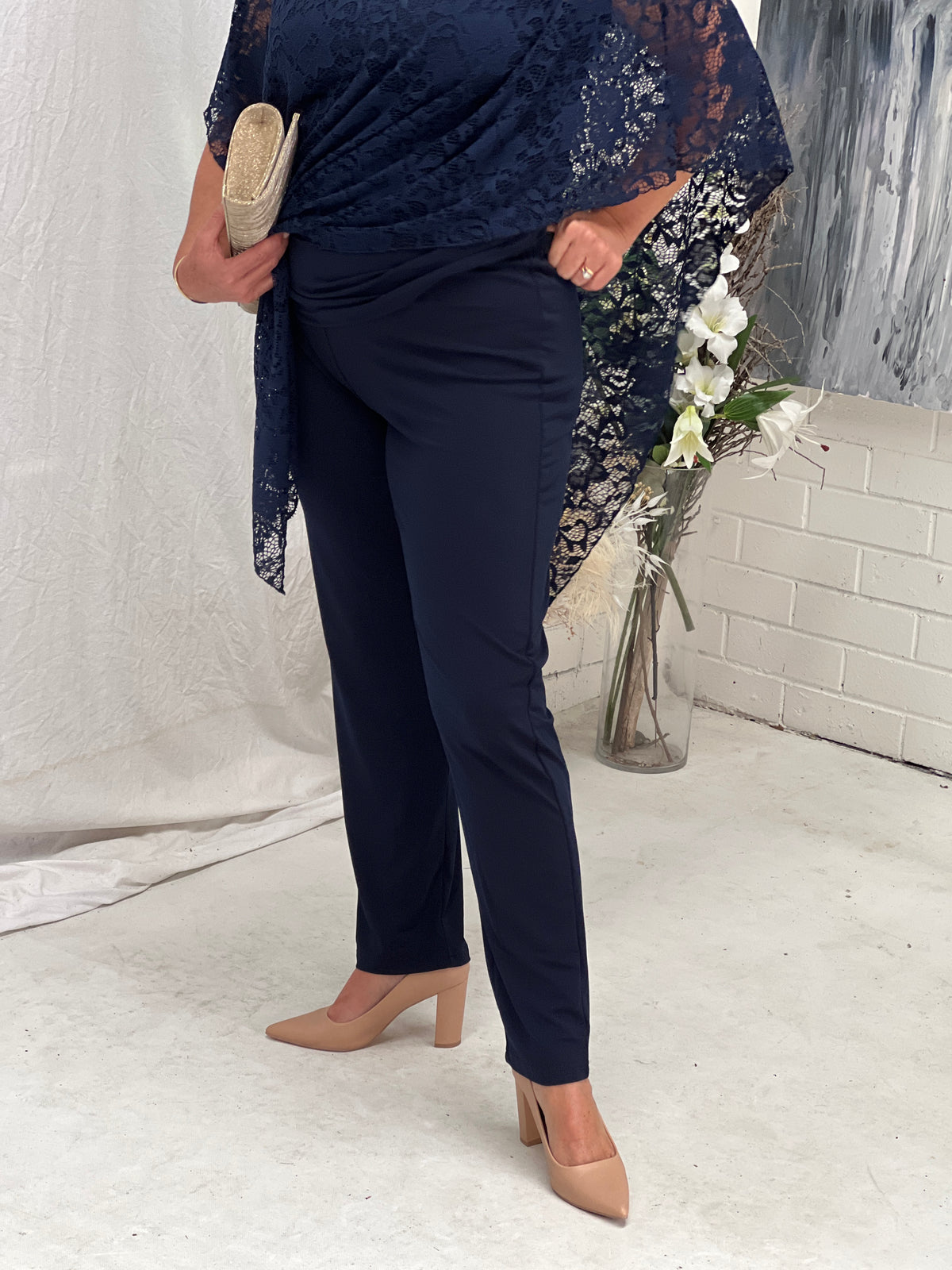 Juno Navy Jersey Pants