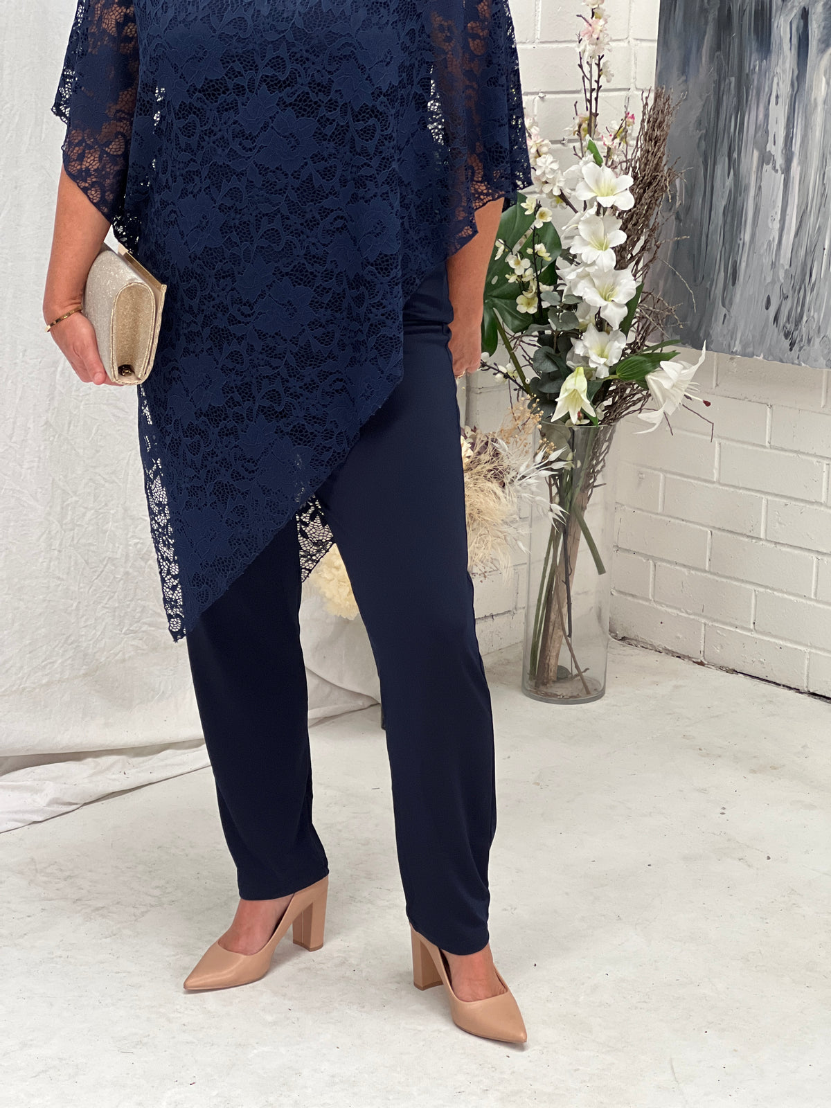 Juno Navy Jersey Pants