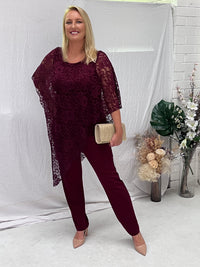 Owen Wine Lace Top