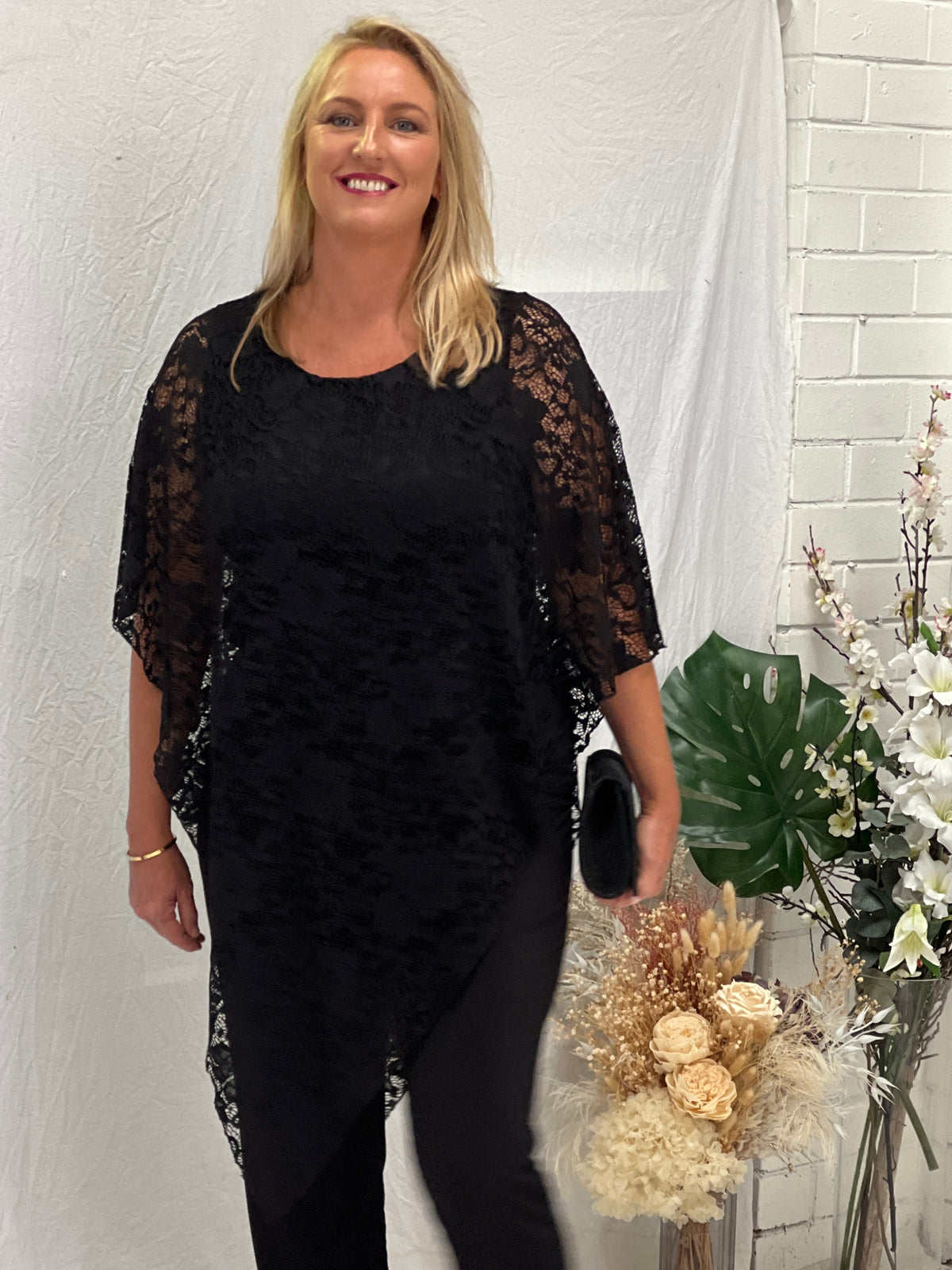 Owen Black Lace Top