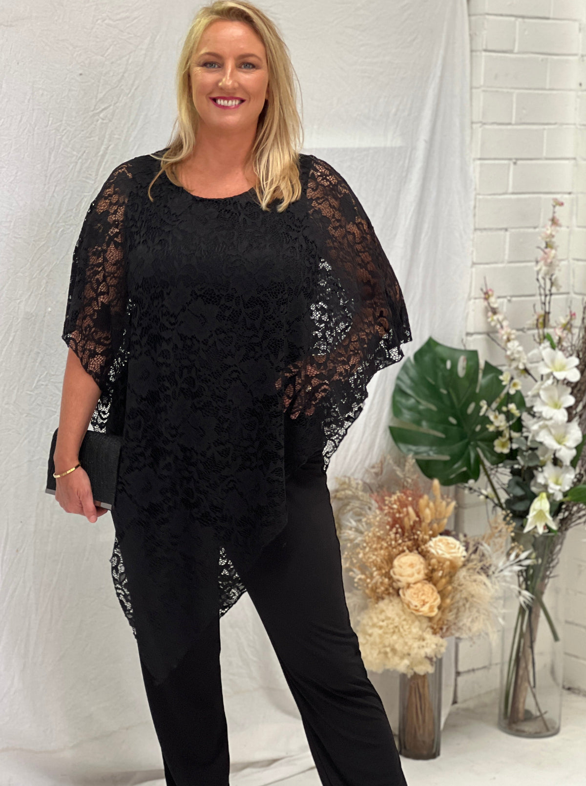 Owen Black Lace Top