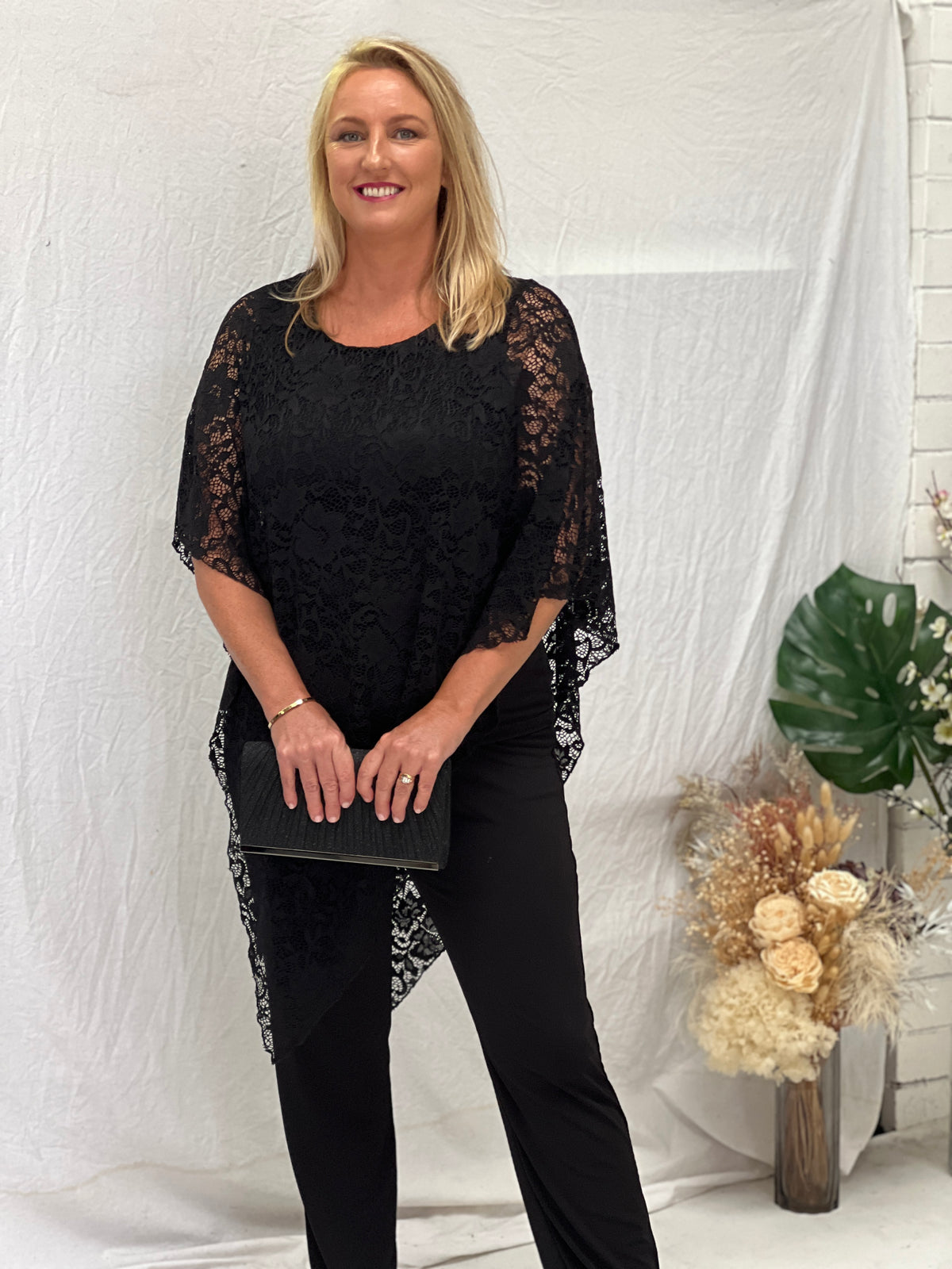 Owen Black Lace Top