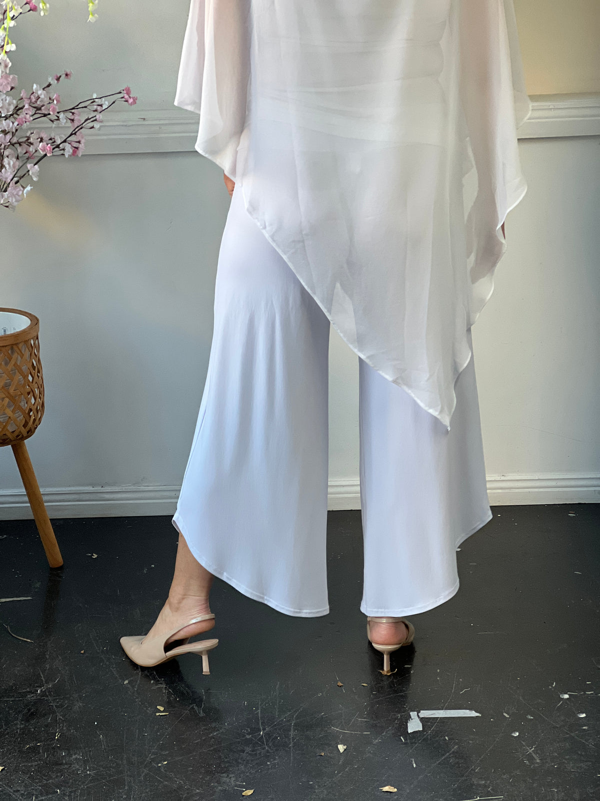 Pyrmont White Layered Pants