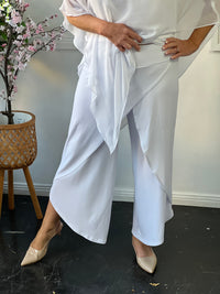 Pyrmont White Layered Pants