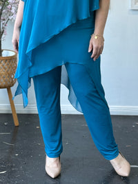 Juno Teal Jersey Pants