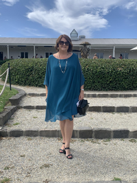 Una Teal Evening Dress