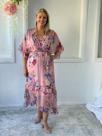 Umara Blush Silk Dress