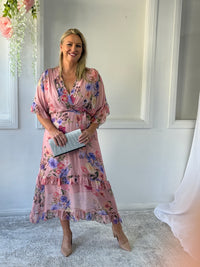 Umara Blush Silk Dress