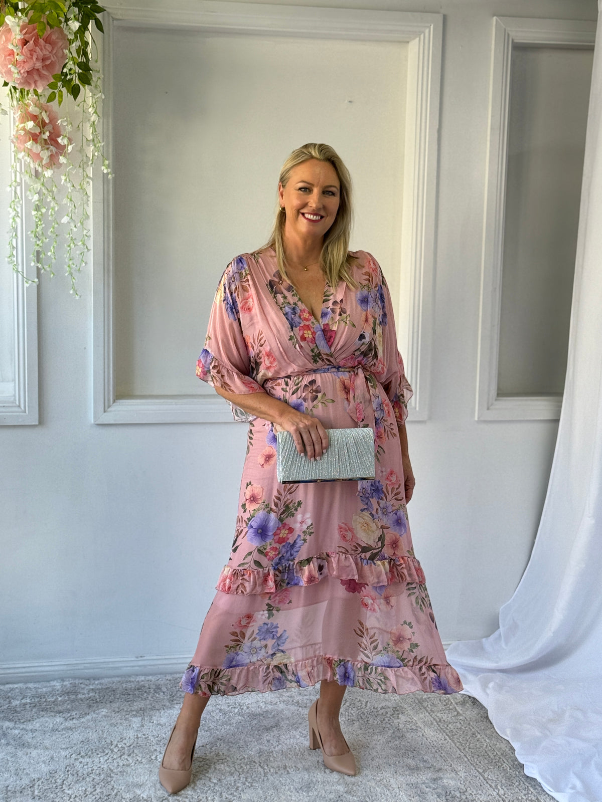 Umara Blush Silk Dress