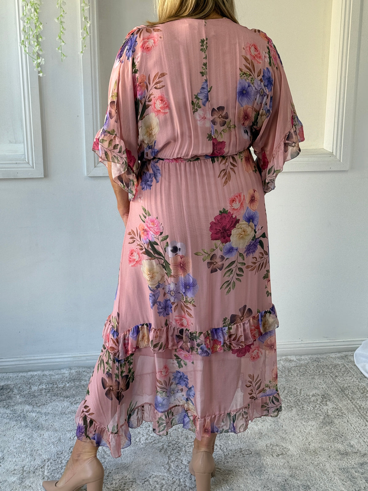 Umara Blush Silk Dress