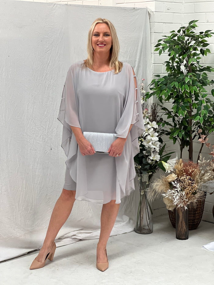 Una Silver Evening Dress