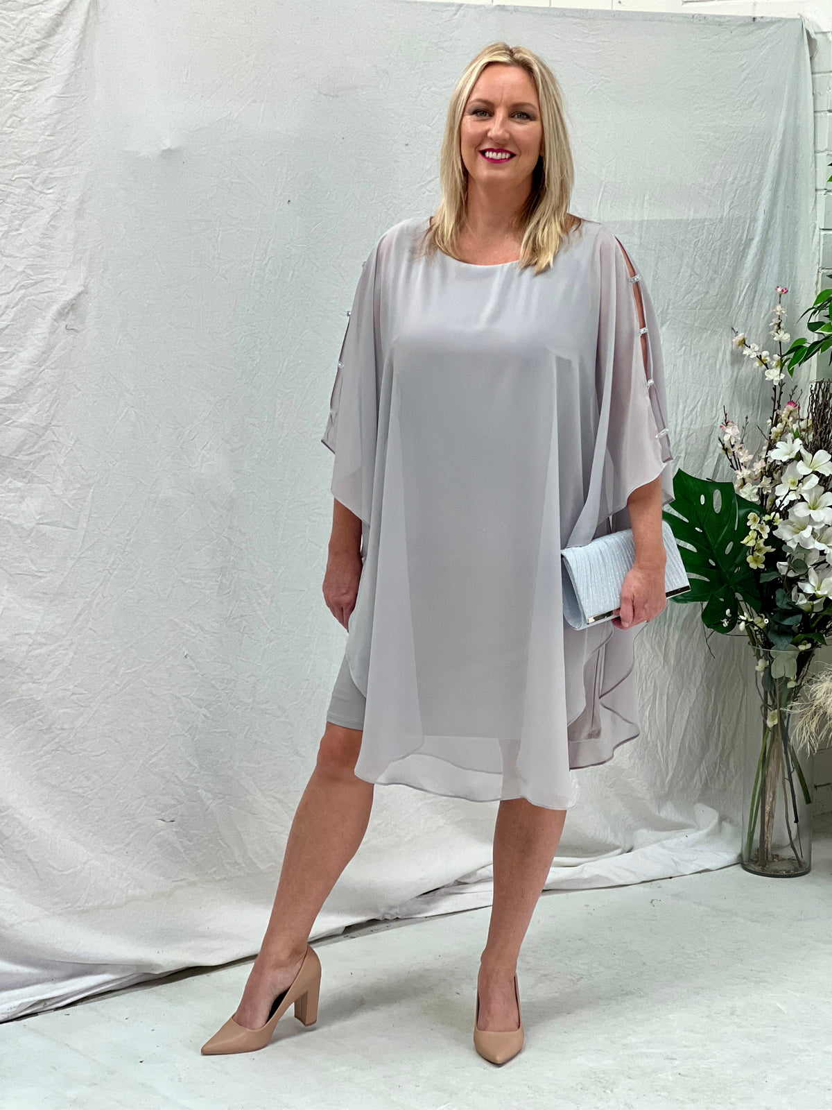 Una Silver Evening Dress